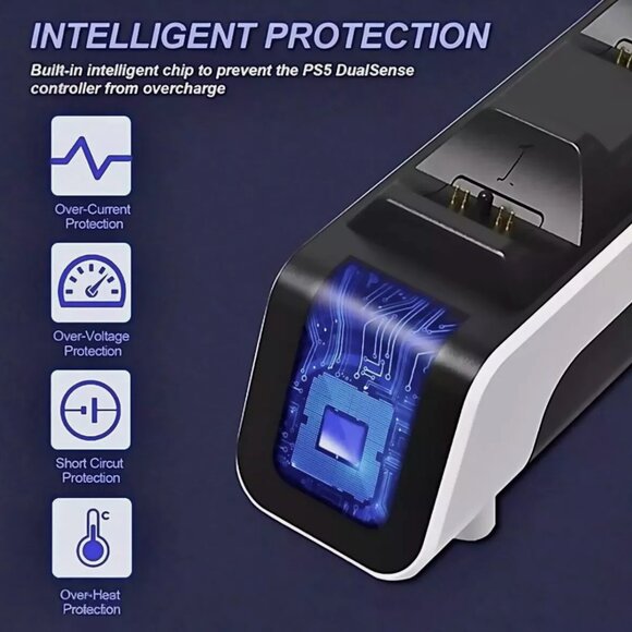 PlayStation 5 DualSense Wireless Charging Station PS5 Controller Charging Dock - Picture 2 of 4